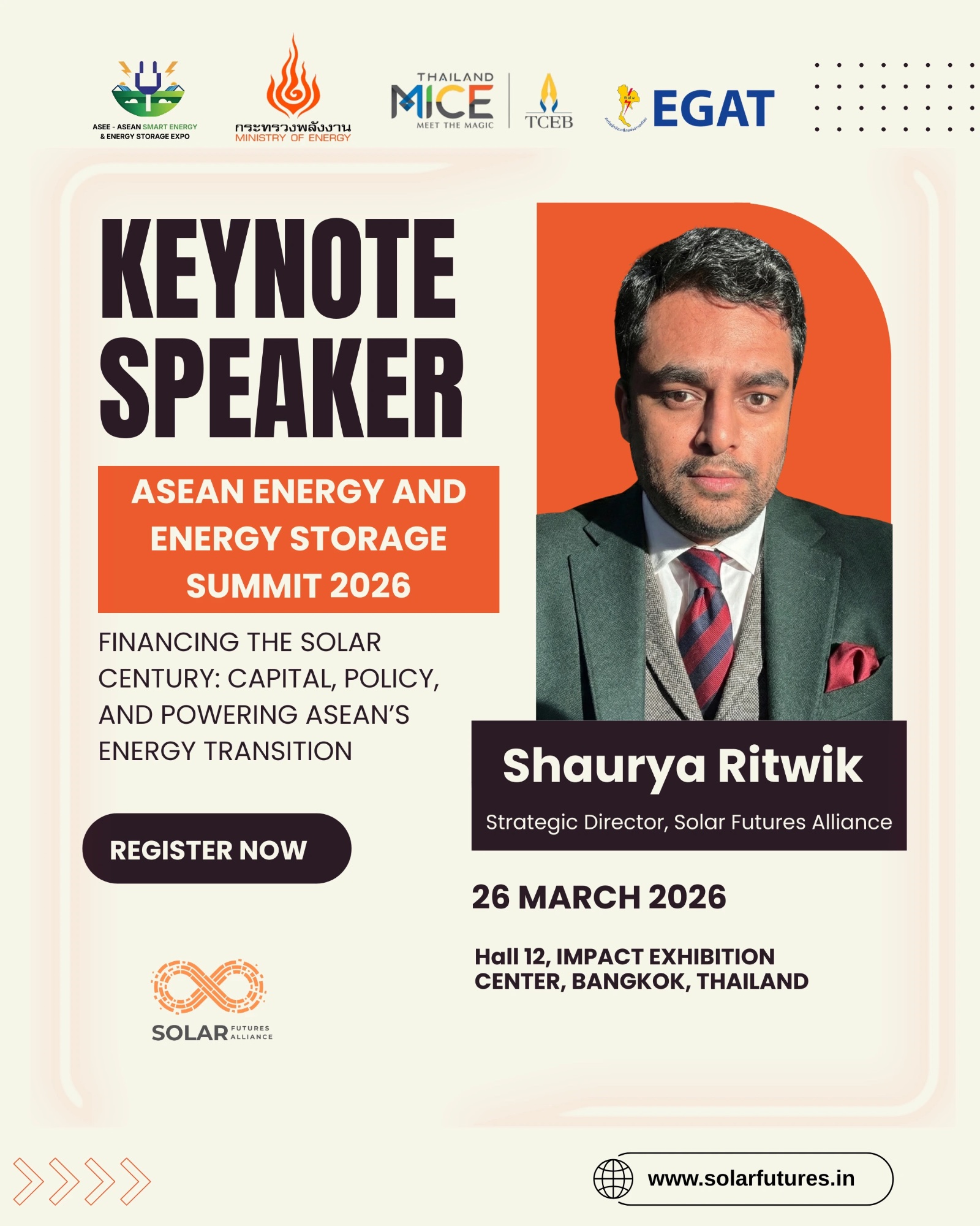 Shaurya Ritwik Keynote at ASEAN Energy and Energy Storage Summit 2026